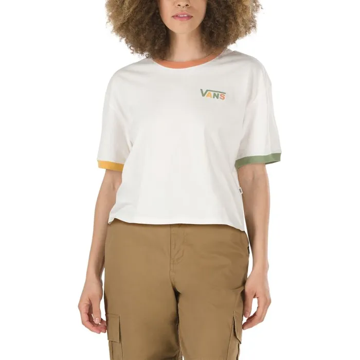 Vans TShirts and Tanks Womens Karina Boxy Crew Tee Marshmallow