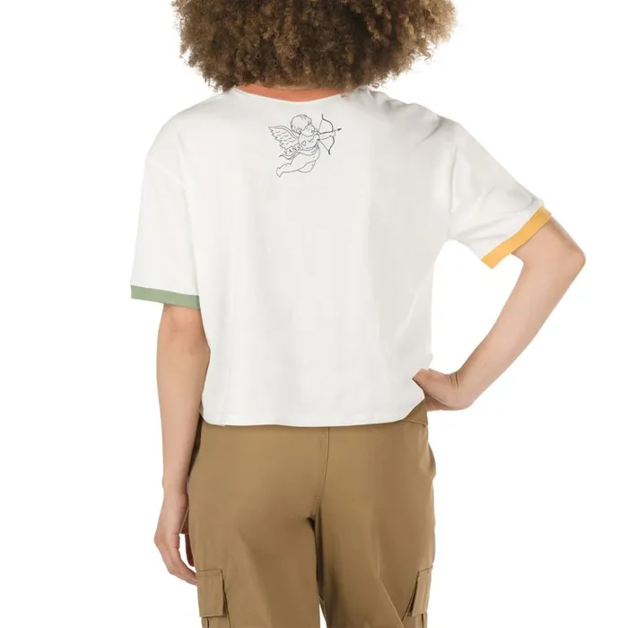 Vans TShirts and Tanks Womens Karina Boxy Crew Tee Marshmallow Vans TShirts and Tanks Womens Karina Boxy Crew Tee Marshmallow