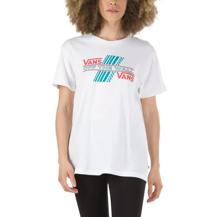 Vans TShirts and Tanks Womens Rider Tri Boyfriend Tee White