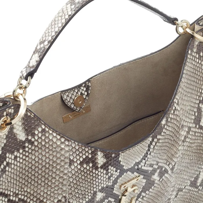 Varenne HoboL Natural Python Hobo Handbag With Jc Emblem Natural Women JIMMY CHOO Totes and Hobo Bags