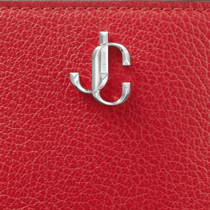 Varenne Top Handle Mini Royal Red City Grainy Calf Leather Mini Handbag Royal Redsilver Women JIMMY CHOO Top Handle Bags