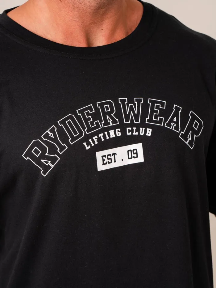 Varsity Oversized TShirt 8211 Black Men Ryderwear TShirts