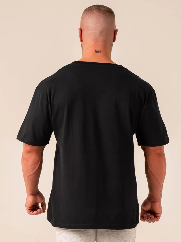 Varsity Oversized TShirt 8211 Black Men Ryderwear TShirts