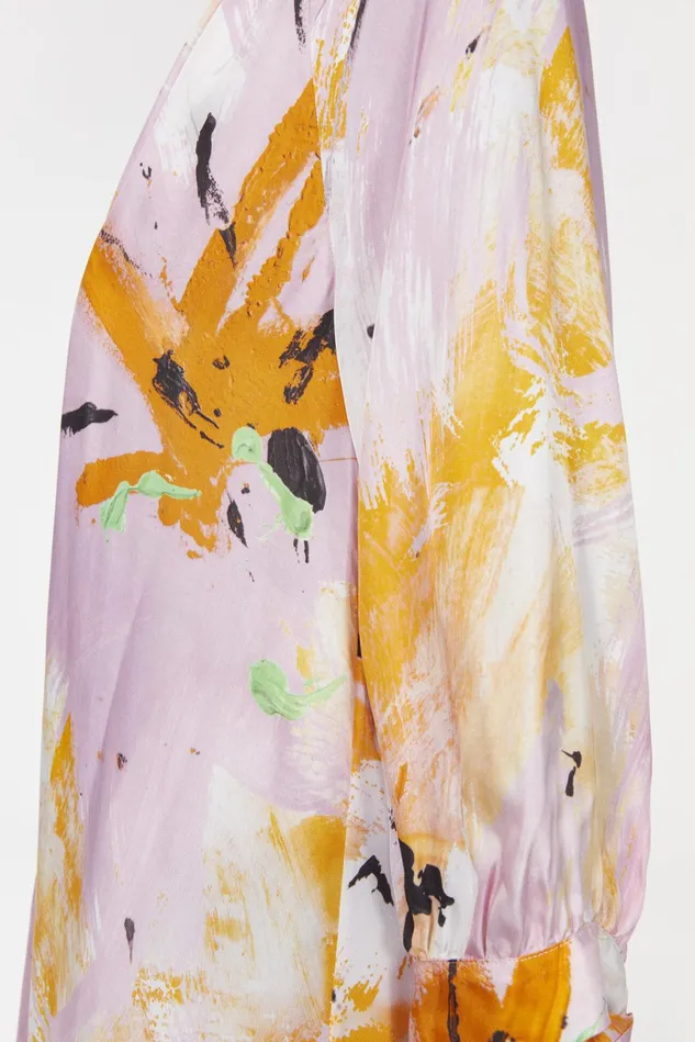 Vendela Floral Dress Whipped Cream Saffron Women Rodebjer Dresses and Caftans