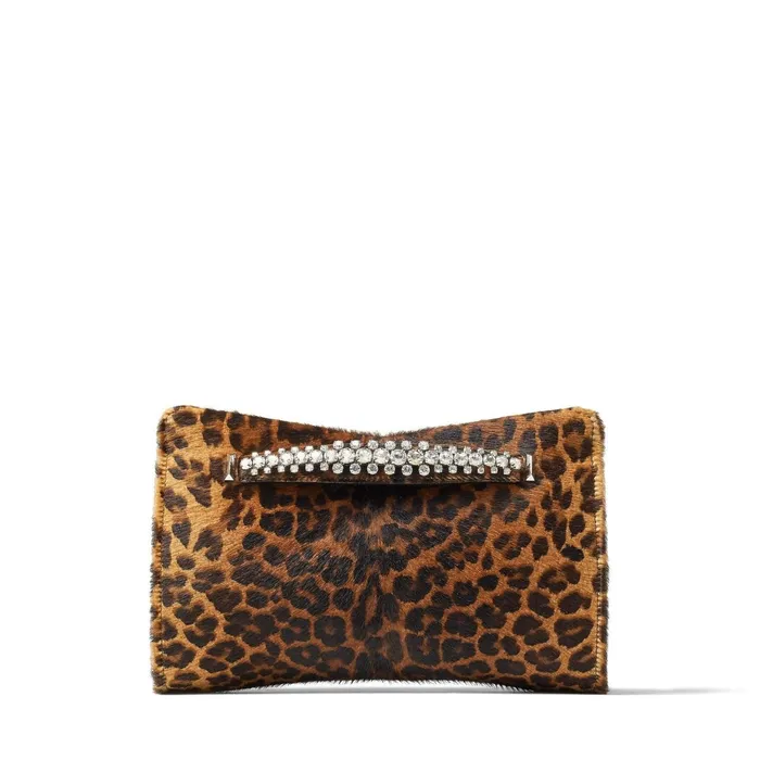 Venus Natural Degrade Leopard Print Pony Clutch Bag With Jewelled Bracelet Naturalsilver Women JIMMY CHOO Evening Bags Venus Natural Degrade Leopard Print Pony Clutch Bag With Jewelled Bracelet Naturalsilver Women JIMMY CHOO Evening Bags