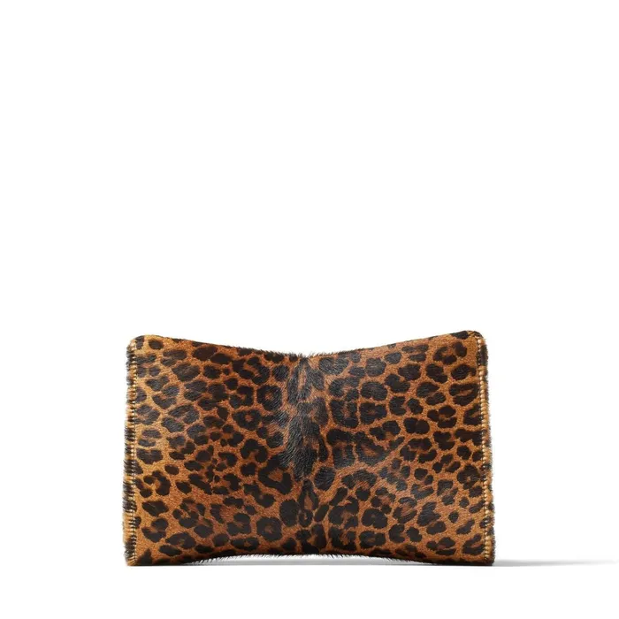 Venus Natural Degrade Leopard Print Pony Clutch Bag With Jewelled Bracelet Naturalsilver Women JIMMY CHOO Evening Bags