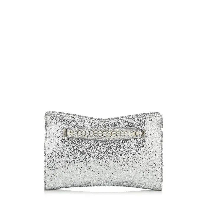 Venus Silver Galactica Glitter Fabric Clutch Bag Silver Women JIMMY CHOO Clutch Bags Venus Silver Galactica Glitter Fabric Clutch Bag Silver Women JIMMY CHOO Clutch Bags