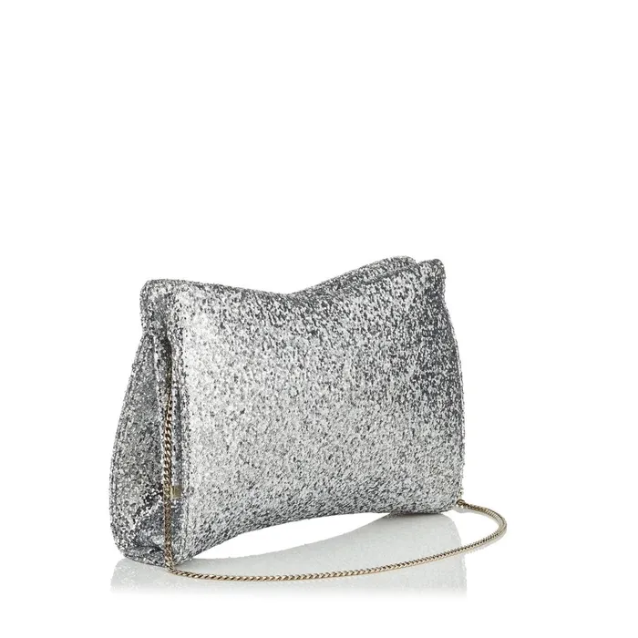 Venus Silver Galactica Glitter Fabric Clutch Bag Silver Women JIMMY CHOO Clutch Bags Venus Silver Galactica Glitter Fabric Clutch Bag Silver Women JIMMY CHOO Clutch Bags