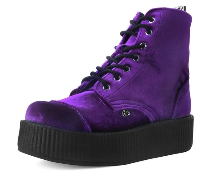 Violet Velvet Vegan Viva Mondo Boots Men TUK Shoes Boots