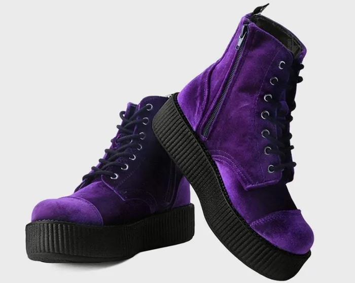 Violet Velvet Vegan Viva Mondo Boots Men TUK Shoes Boots Violet Velvet Vegan Viva Mondo Boots Men TUK Shoes Boots