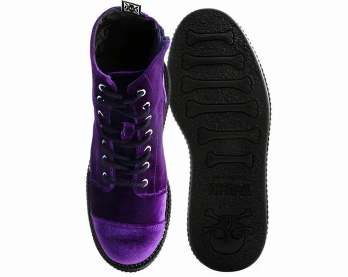 Violet Velvet Vegan Viva Mondo Boots Men TUK Shoes Boots Violet Velvet Vegan Viva Mondo Boots Men TUK Shoes Boots