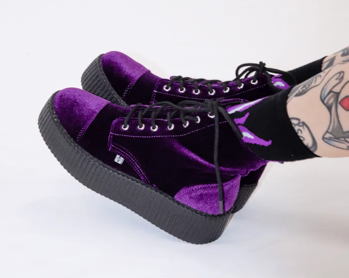 Violet Velvet Vegan Viva Mondo Boots Men TUK Shoes Boots Violet Velvet Vegan Viva Mondo Boots Men TUK Shoes Boots