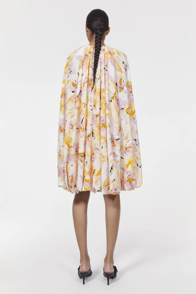 Virginie Floral Dress Whipped Cream Saffron Women Rodebjer Dresses and Caftans