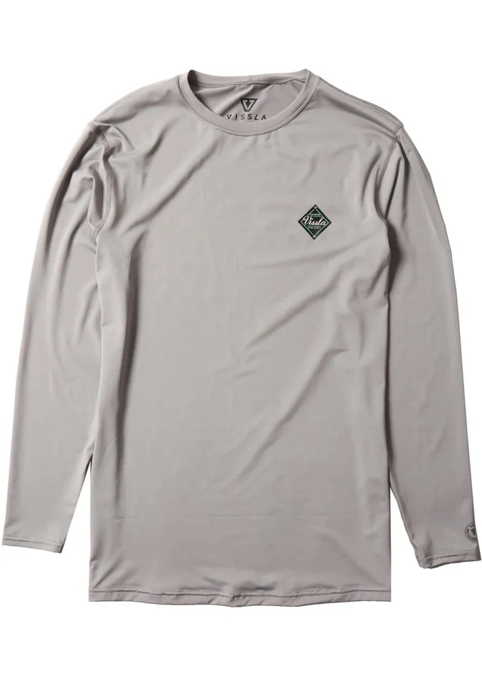 Wetsuit Tops and Lycra Men Vissla Easy Seas Eco Long Sleeve Lycra Rash Guard GREY Wetsuit Tops and Lycra Men Vissla Easy Seas Eco Long Sleeve Lycra Rash Guard GREY