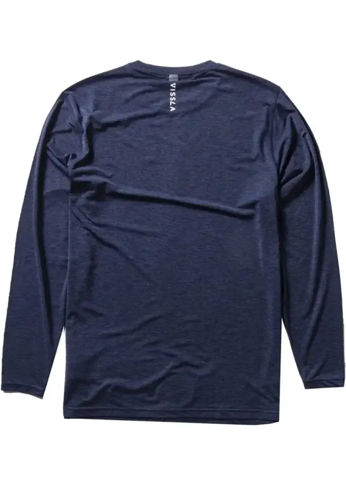 Wetsuit Tops and Lycra Men Vissla Twisted Eco Long Sleeve Lycra Rash Guard Dark Navy Heather Wetsuit Tops and Lycra Men Vissla Twisted Eco Long Sleeve Lycra Rash Guard Dark Navy Heather