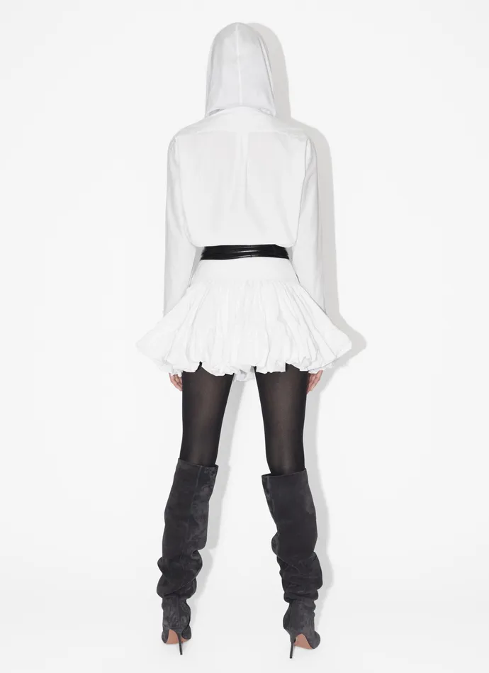 White Hooded Poplin Body Women Alaa Bodysuits and Leggings White Hooded Poplin Body Women Alaa Bodysuits and Leggings