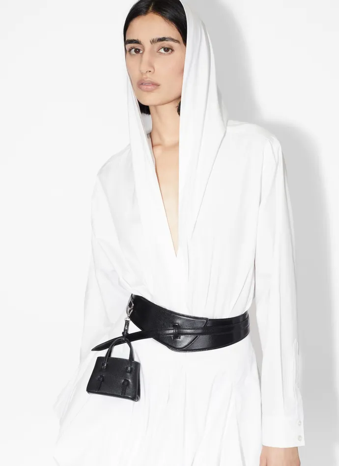 White Hooded Poplin Body Women Alaa Bodysuits and Leggings White Hooded Poplin Body Women Alaa Bodysuits and Leggings