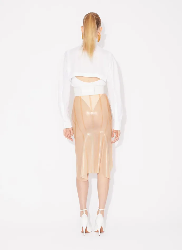 White LAYER BODY SHiRT Women Alaa Bodysuits and Leggings