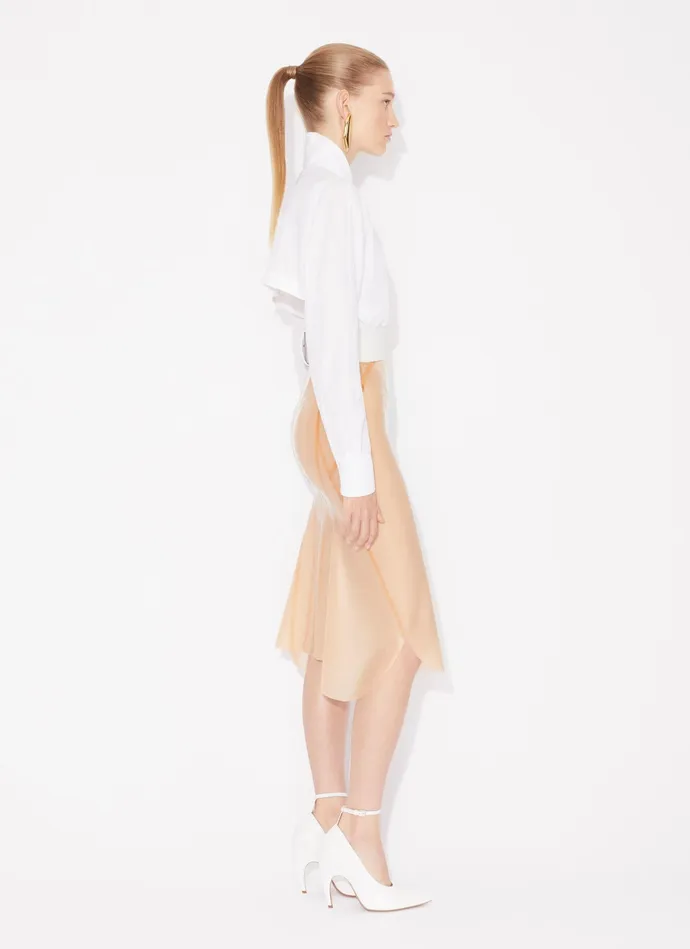 White LAYER BODY SHiRT Women Alaa Bodysuits and Leggings