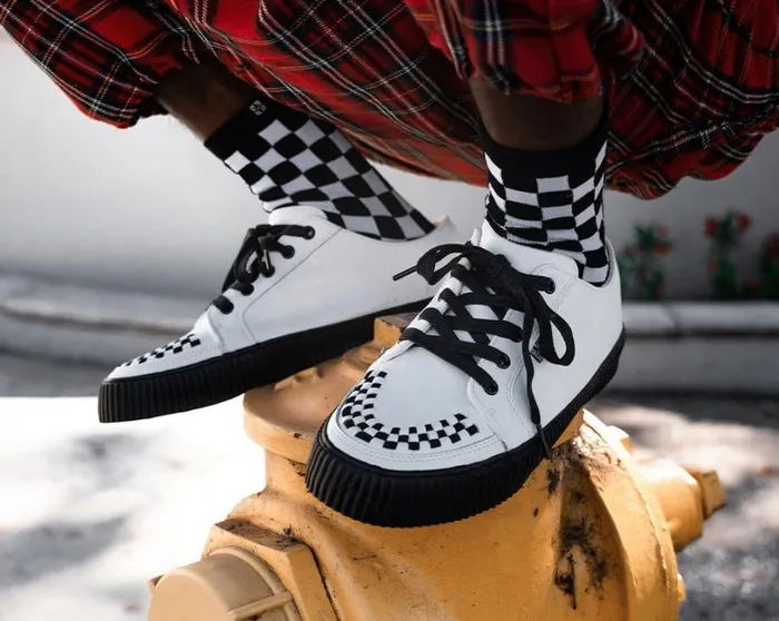 White Leather LaceUp Creeper Sneaker Women TUK Shoes Sneakers White Leather LaceUp Creeper Sneaker Women TUK Shoes Sneakers