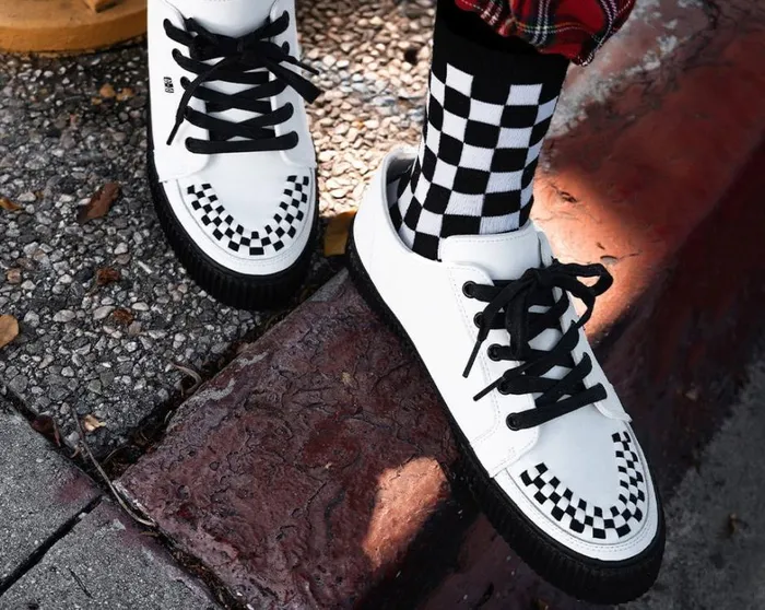 White Leather LaceUp Creeper Sneaker Women TUK Shoes Sneakers White Leather LaceUp Creeper Sneaker Women TUK Shoes Sneakers