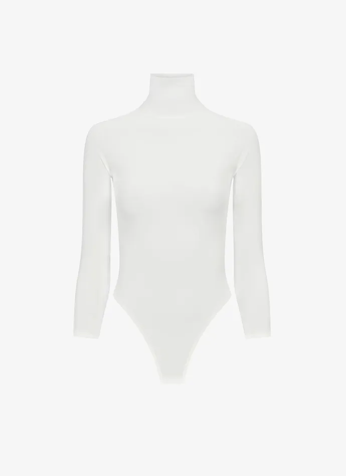 White Second Skin Jersey Body Women Alaa Bodysuits and Leggings
