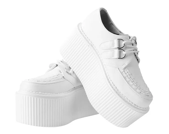 White TUKskin Classic Stratocreeper Women TUK Shoes Platforms White TUKskin Classic Stratocreeper Women TUK Shoes Platforms