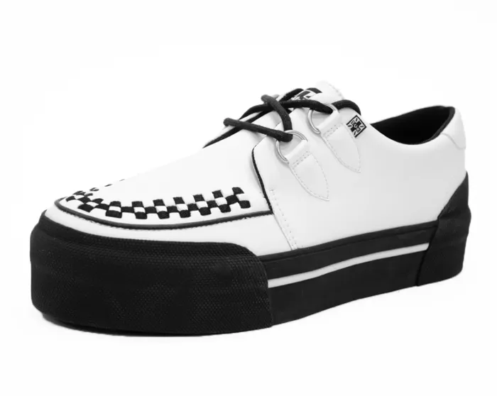 White TUKskin Platform Creeper Sneaker Men TUK Shoes Sneakers