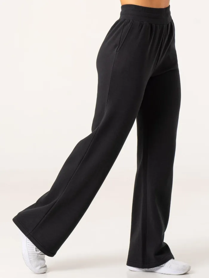 Wide Leg Track Pants 8211 Black Women Ryderwear Pants