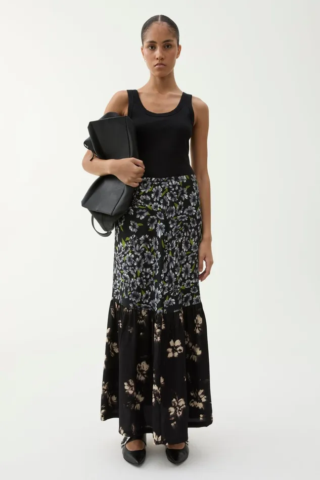 Wilda Patchwork Skirt Olive Women Rodebjer Skirts
