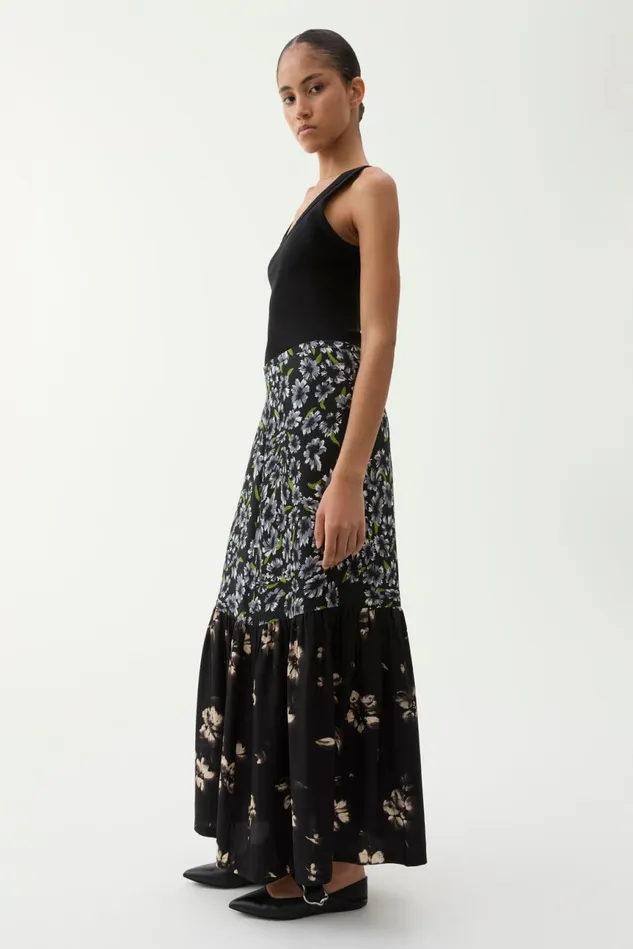 Wilda Patchwork Skirt Olive Women Rodebjer Skirts