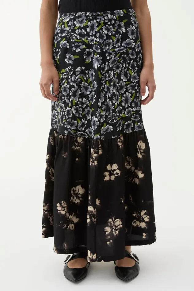 Wilda Patchwork Skirt Olive Women Rodebjer Skirts