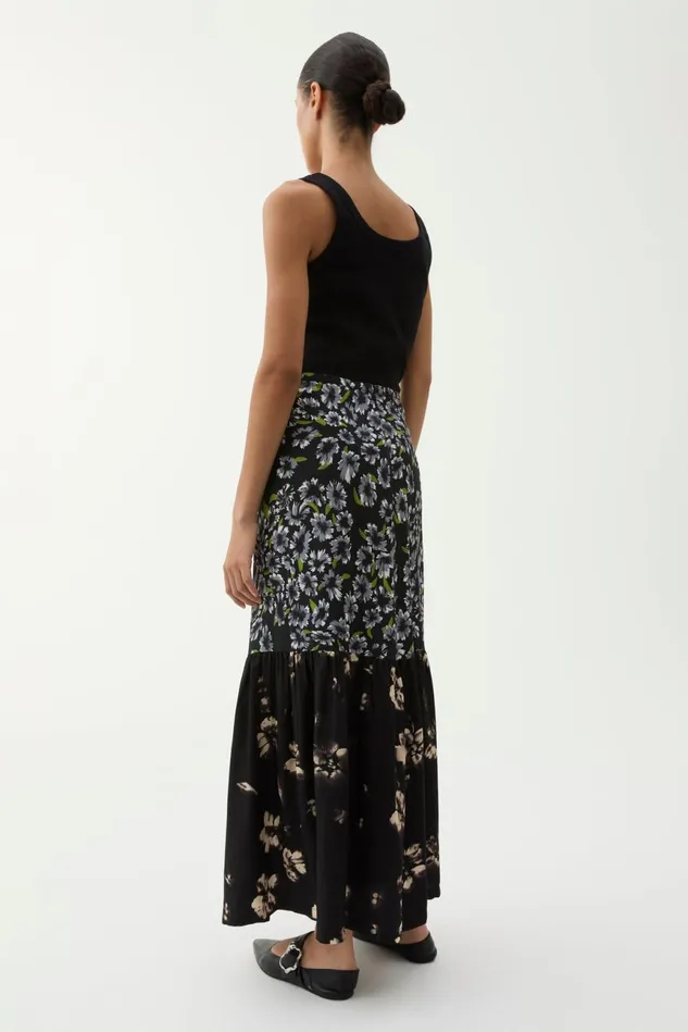 Wilda Patchwork Skirt Olive Women Rodebjer Skirts