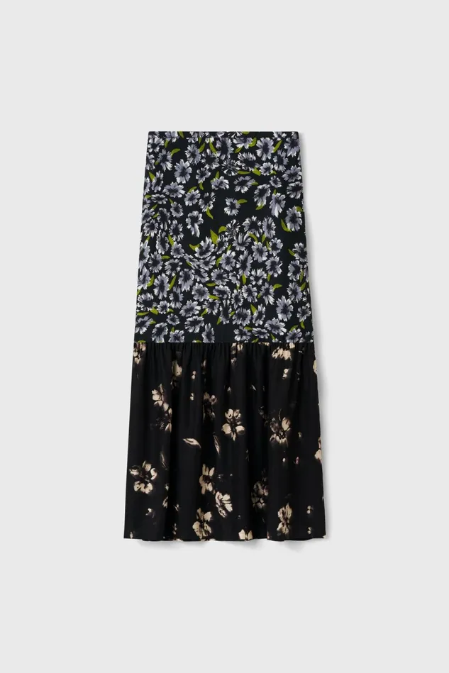 Wilda Patchwork Skirt Olive Women Rodebjer Skirts