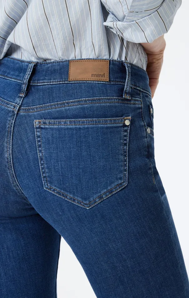 Women Ada Boyfriend In Dark Brushed Feather Blue Mavi Jeans Denim Women Ada Boyfriend In Dark Brushed Feather Blue Mavi Jeans Denim