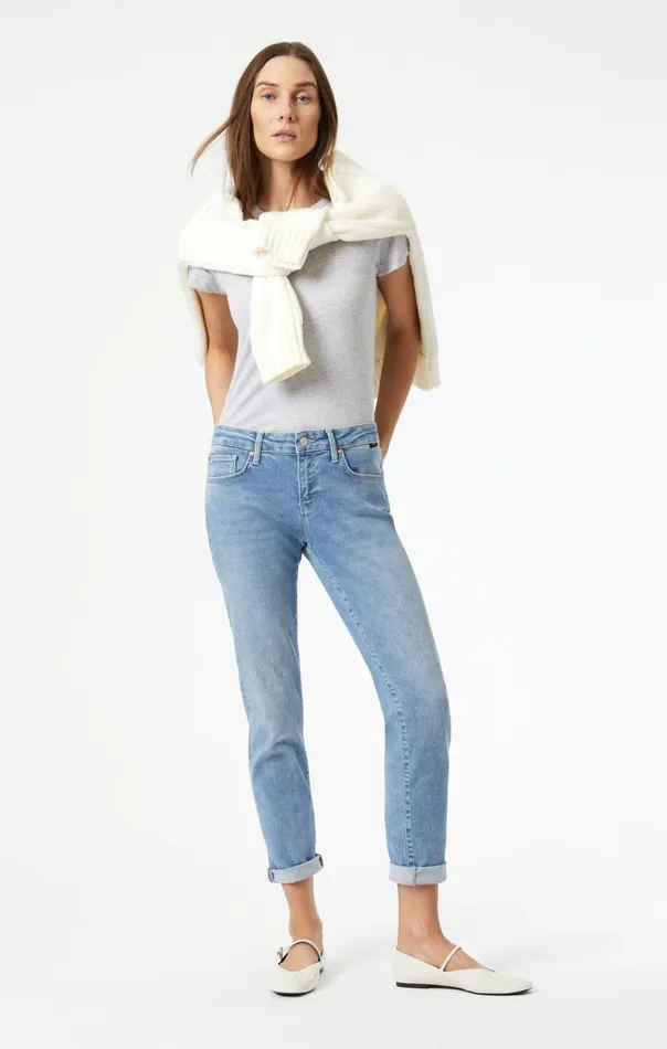 Women Ada Boyfriend In Light Brushed Flex Blue Mavi Jeans Denim Women Ada Boyfriend In Light Brushed Flex Blue Mavi Jeans Denim