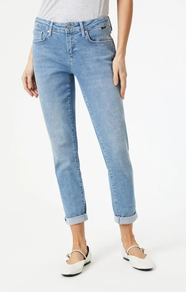 Women Ada Boyfriend In Light Brushed Flex Blue Mavi Jeans Denim Women Ada Boyfriend In Light Brushed Flex Blue Mavi Jeans Denim