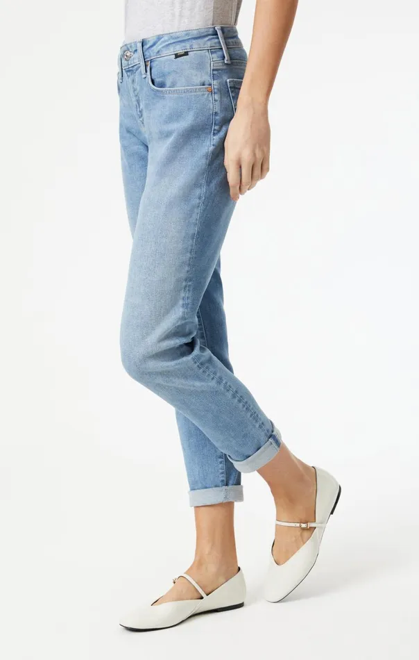 Women Ada Boyfriend In Light Brushed Flex Blue Mavi Jeans Denim Women Ada Boyfriend In Light Brushed Flex Blue Mavi Jeans Denim