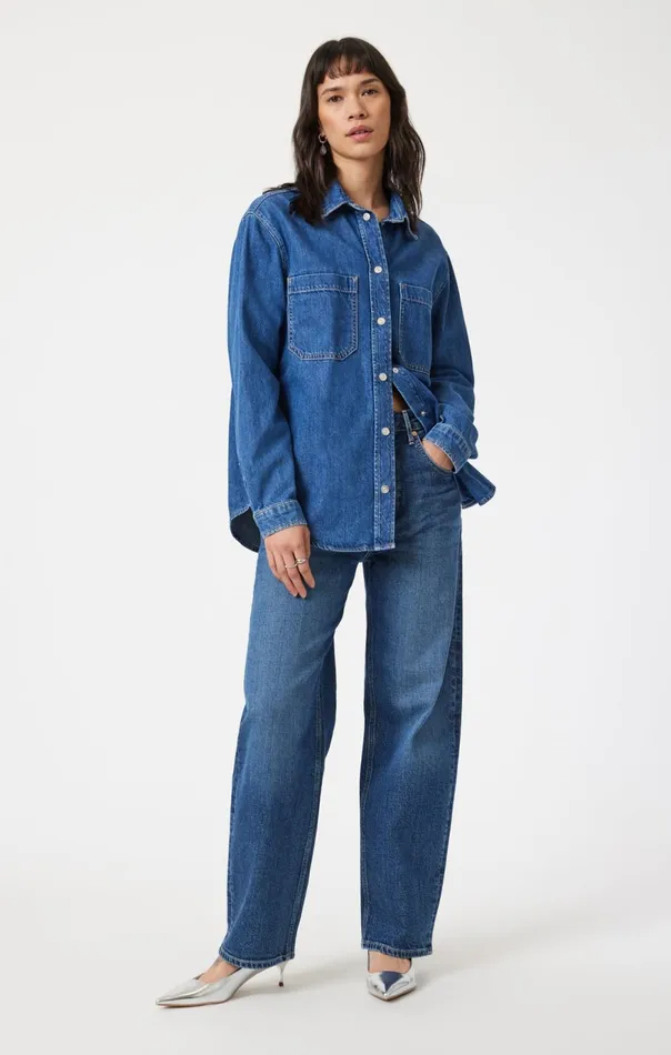 Women Alesta Denim Shirt In Dark Classic Blue Mavi Jeans Shirts Women Alesta Denim Shirt In Dark Classic Blue Mavi Jeans Shirts
