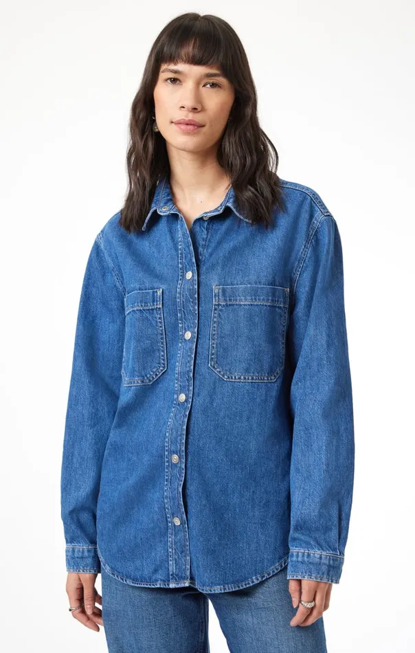Women Alesta Denim Shirt In Dark Classic Blue Mavi Jeans Shirts Women Alesta Denim Shirt In Dark Classic Blue Mavi Jeans Shirts
