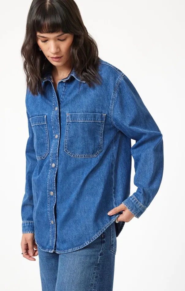 Women Alesta Denim Shirt In Dark Classic Blue Mavi Jeans Shirts Women Alesta Denim Shirt In Dark Classic Blue Mavi Jeans Shirts