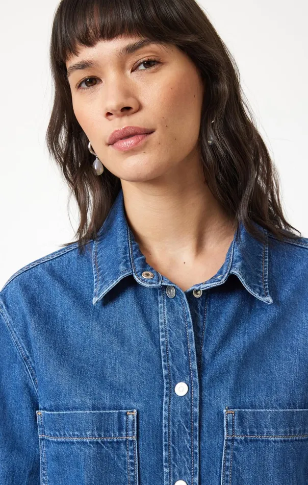 Women Alesta Denim Shirt In Dark Classic Blue Mavi Jeans Shirts Women Alesta Denim Shirt In Dark Classic Blue Mavi Jeans Shirts