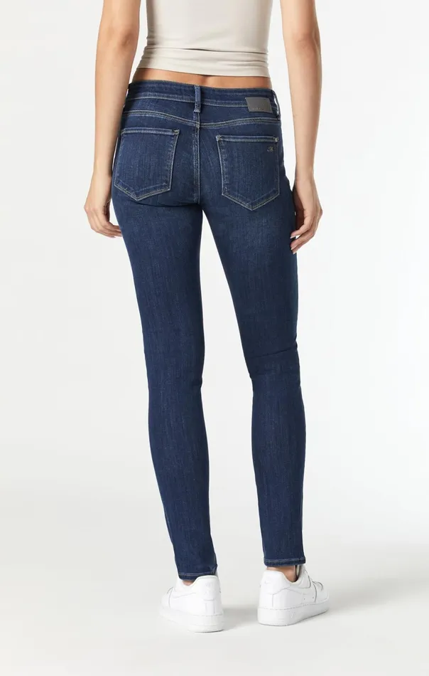 Women Alexa Mid Rise Skinny In Dark Supersoft Mavi Jeans Denim