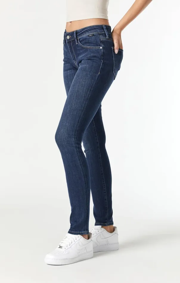 Women Alexa Mid Rise Skinny In Dark Supersoft Mavi Jeans Denim