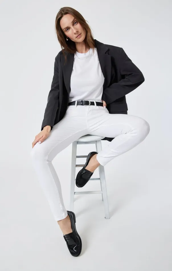 Women Alexa Skinny In White Feather Blue Mavi Jeans Denim