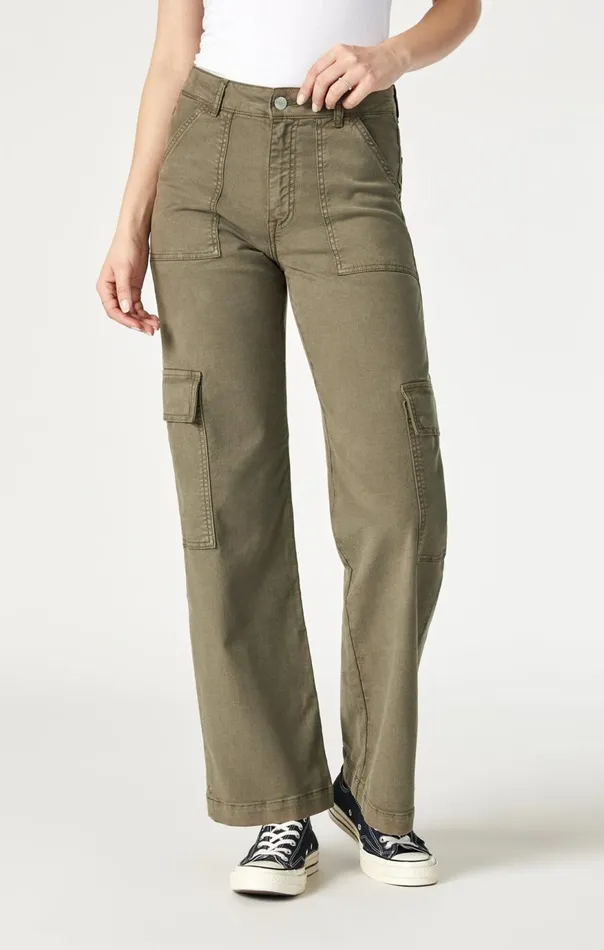 Women Alva Straight Cargo Pants In Capers Luxe Twill Mavi Jeans Pants Women Alva Straight Cargo Pants In Capers Luxe Twill Mavi Jeans Pants