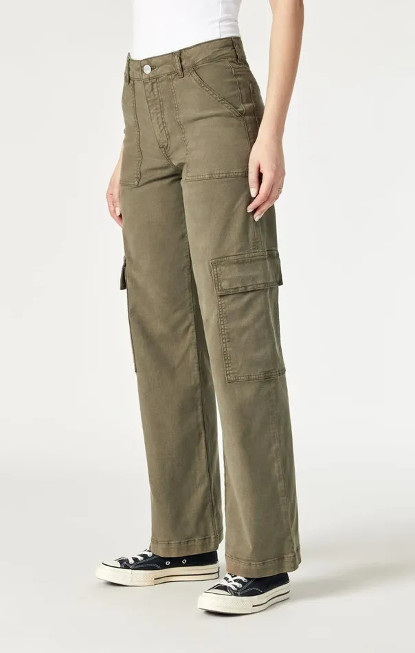 Women Alva Straight Cargo Pants In Capers Luxe Twill Mavi Jeans Pants Women Alva Straight Cargo Pants In Capers Luxe Twill Mavi Jeans Pants