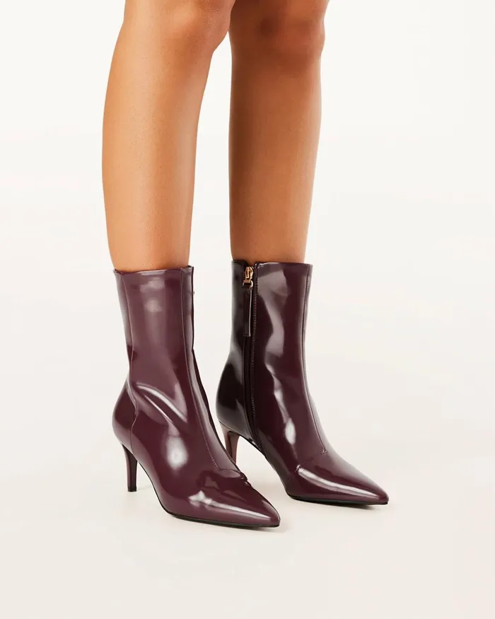 Women Ankle Boots Billini AINSLEY 8211 WINE SHINE