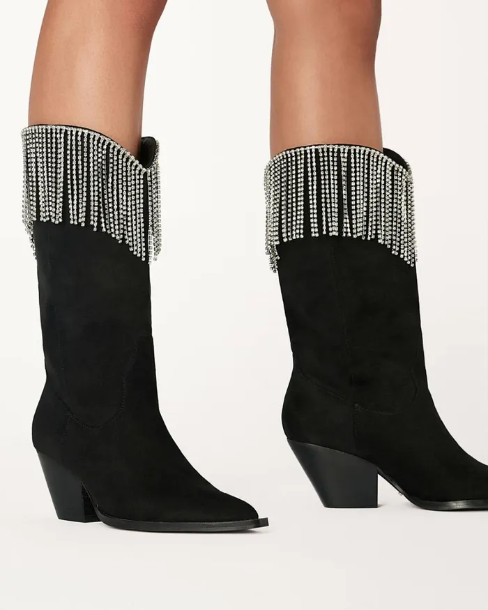 Women Ankle Boots Billini ARIE 8211 BLACK SUEDEDIAMANTE