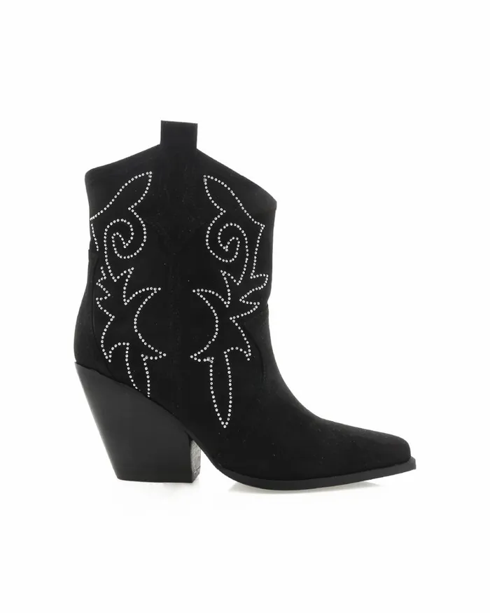 Women Ankle Boots Billini CAIRA 8211 BLACK SUEDE